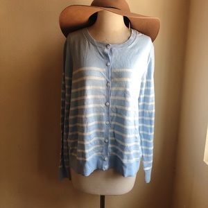 A New Day Striped Sky Blue Cardigan